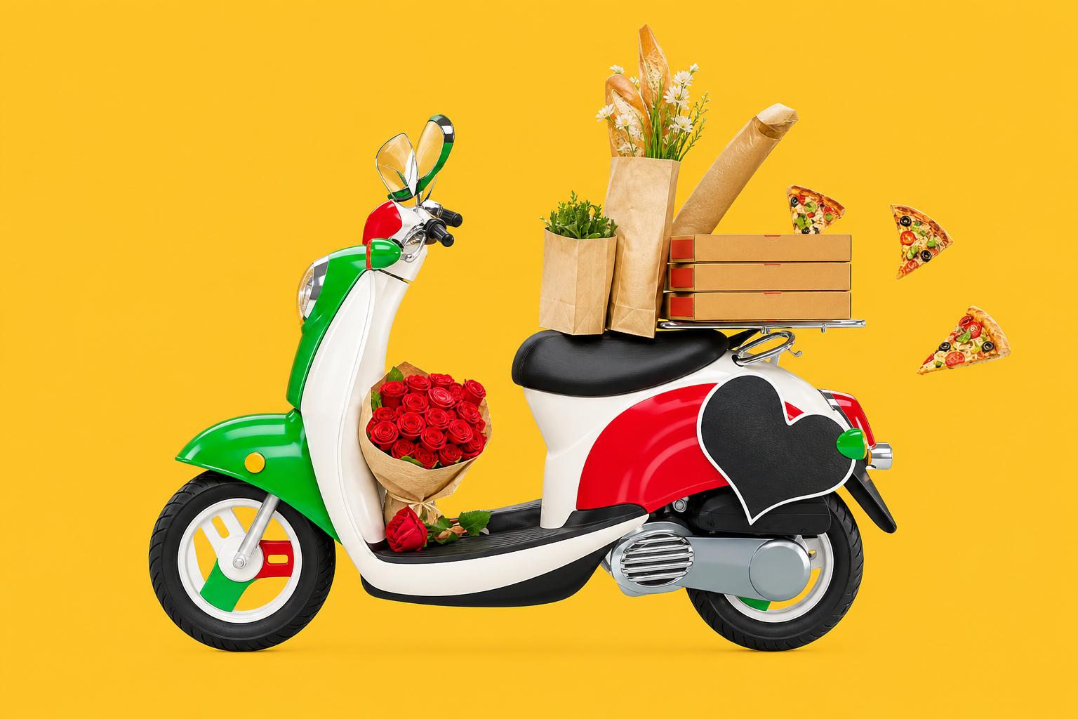 Food delivery scooter